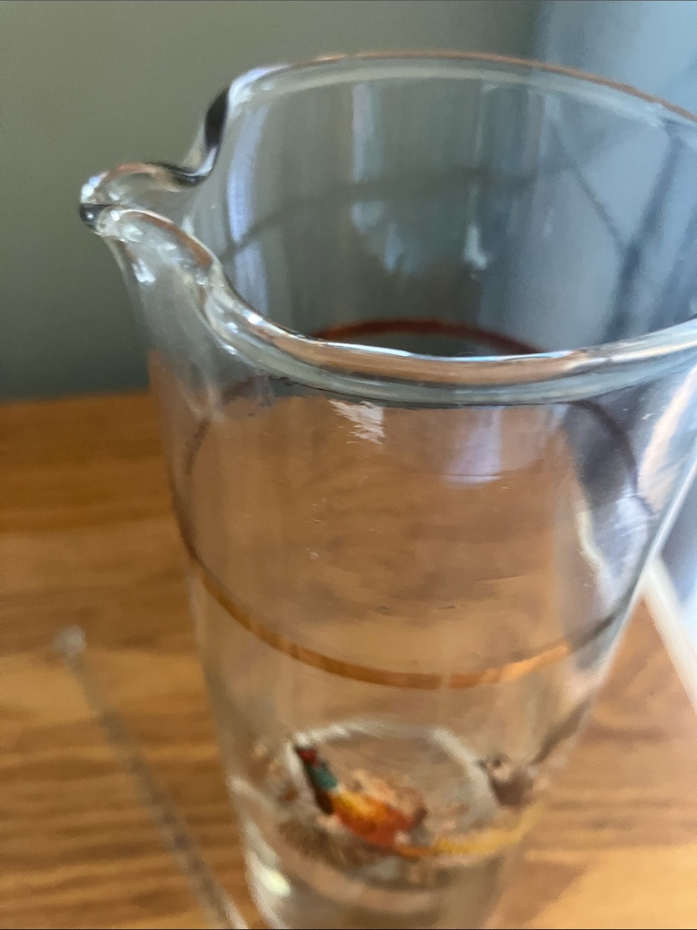 Vintage MCM Drink Mixing Pitcher Pheasants Birds + swizzle stirrer EUC - Picture 5 of 7